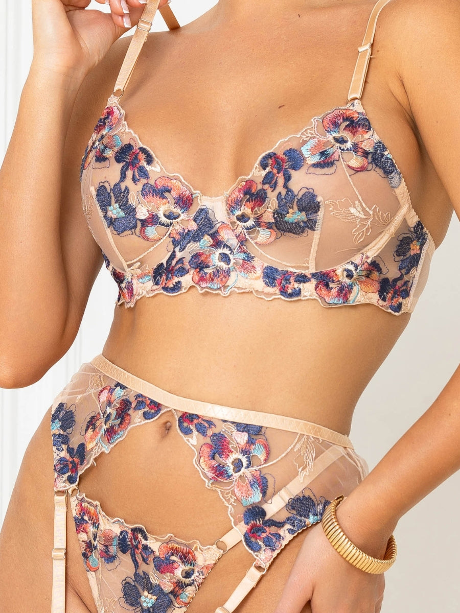 Ruby Floral Lingerie Set