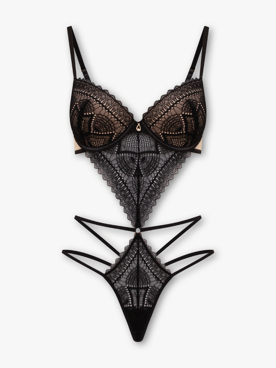 Cassa Black Bodysuit