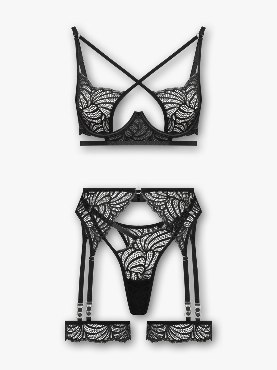 Savannah Black Lingerie Set