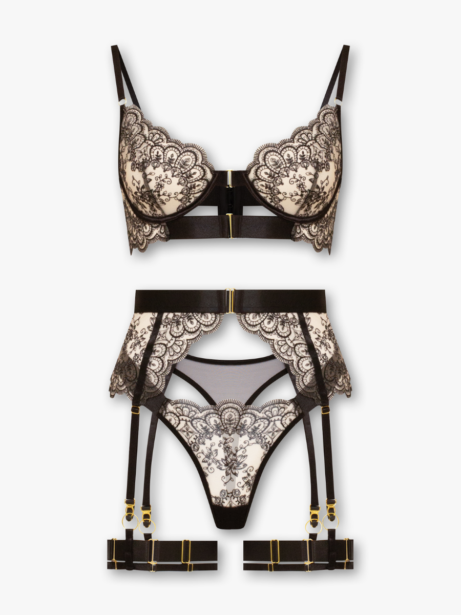 Valeria Black Lingerie Set